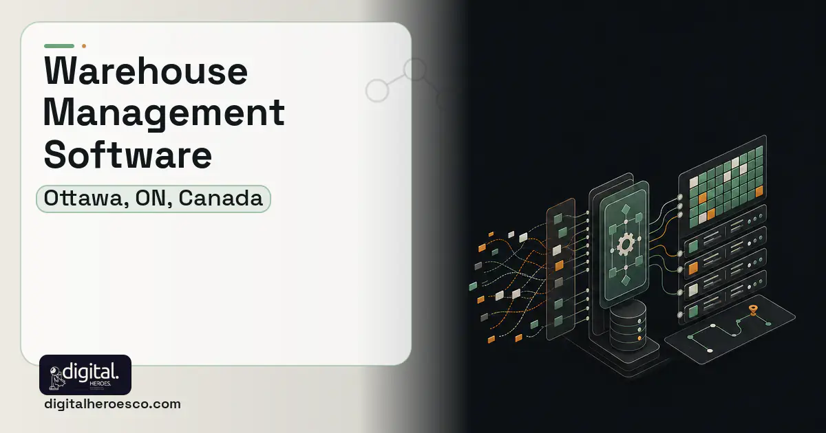 Warehouse Management Software workflow illustration for Ottawa, ON, Canada.