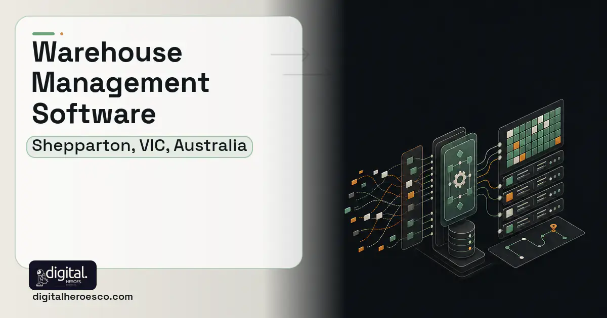 Warehouse Management Software workflow illustration for Shepparton, VIC, Australia.