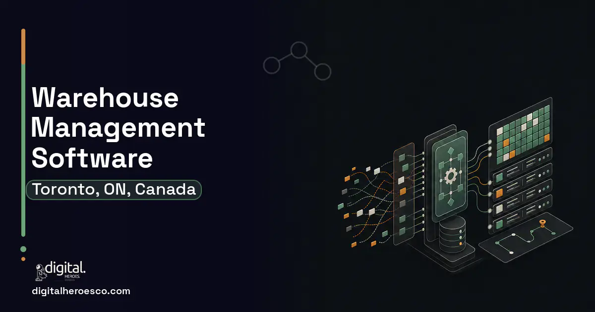 Warehouse Management Software workflow illustration for Toronto, ON, Canada.