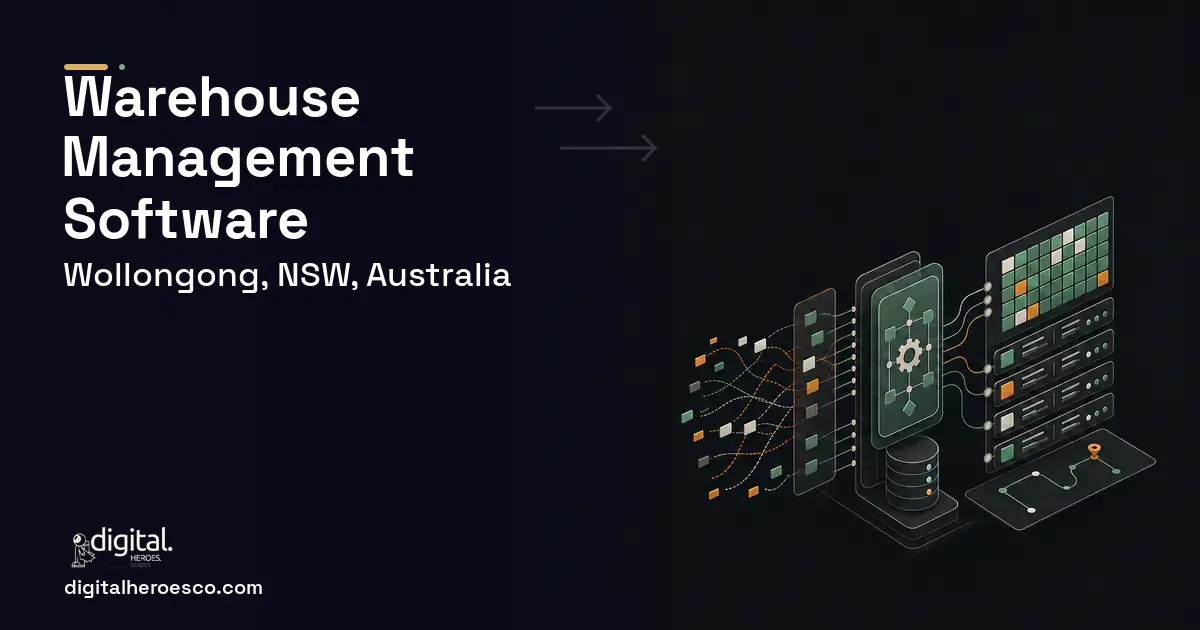 Warehouse Management Software workflow illustration for Wollongong, NSW, Australia.