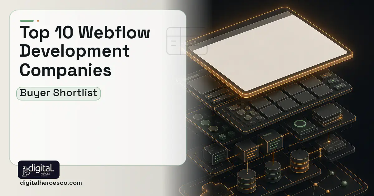 Website Development product interface illustration for Top 10 Webflow Development Companies 2026.