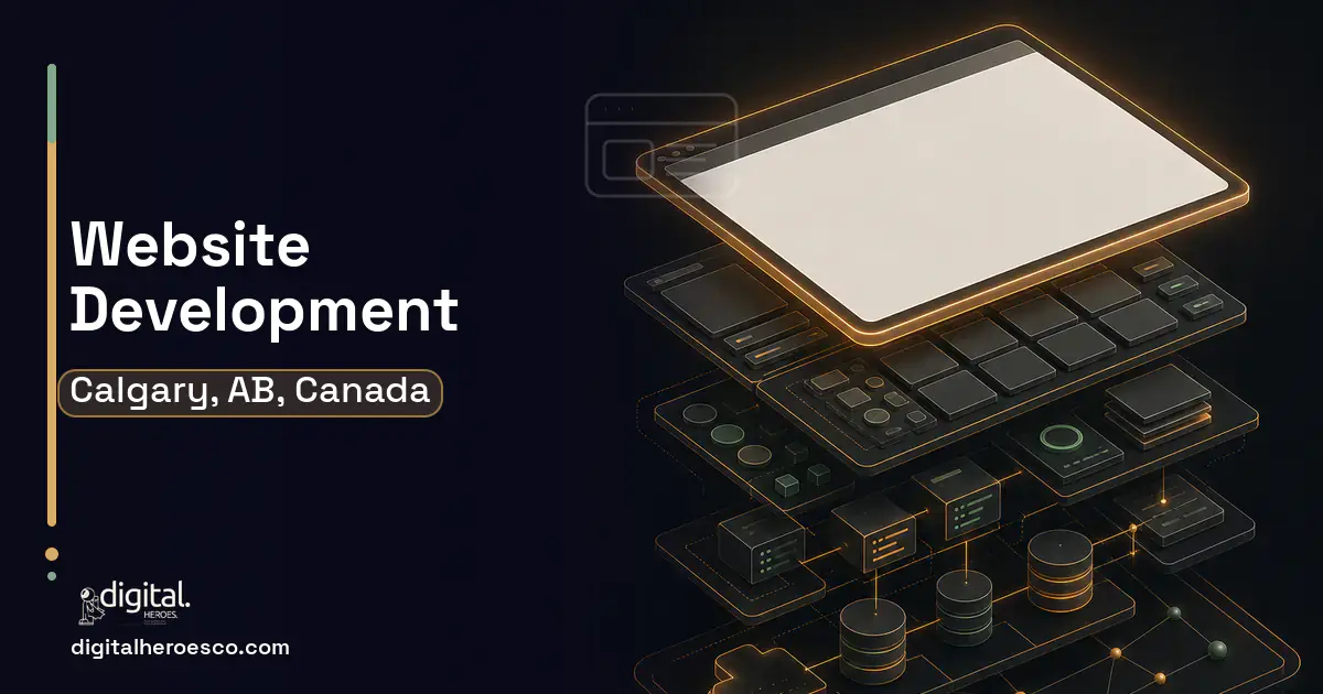 Website Development product interface illustration for Calgary, AB, Canada.