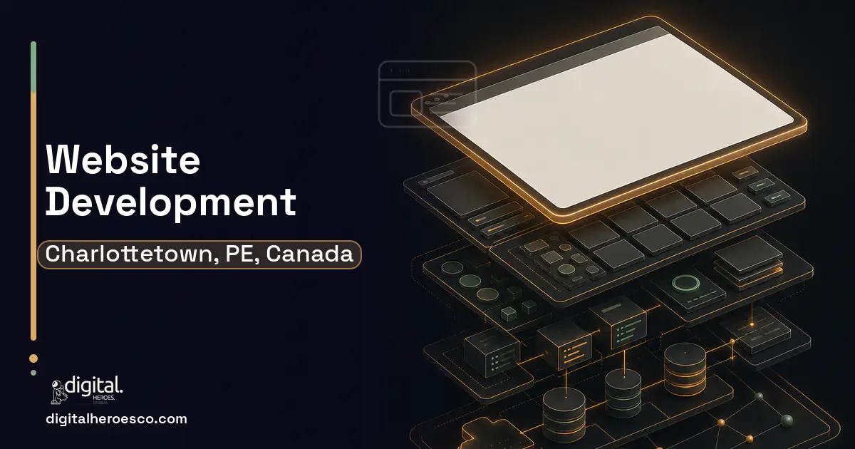Website Development product interface illustration for Charlottetown, PE, Canada.