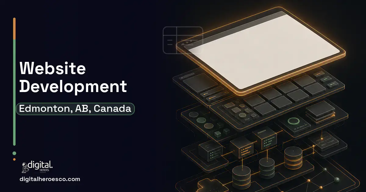 Website Development product interface illustration for Edmonton, AB, Canada.