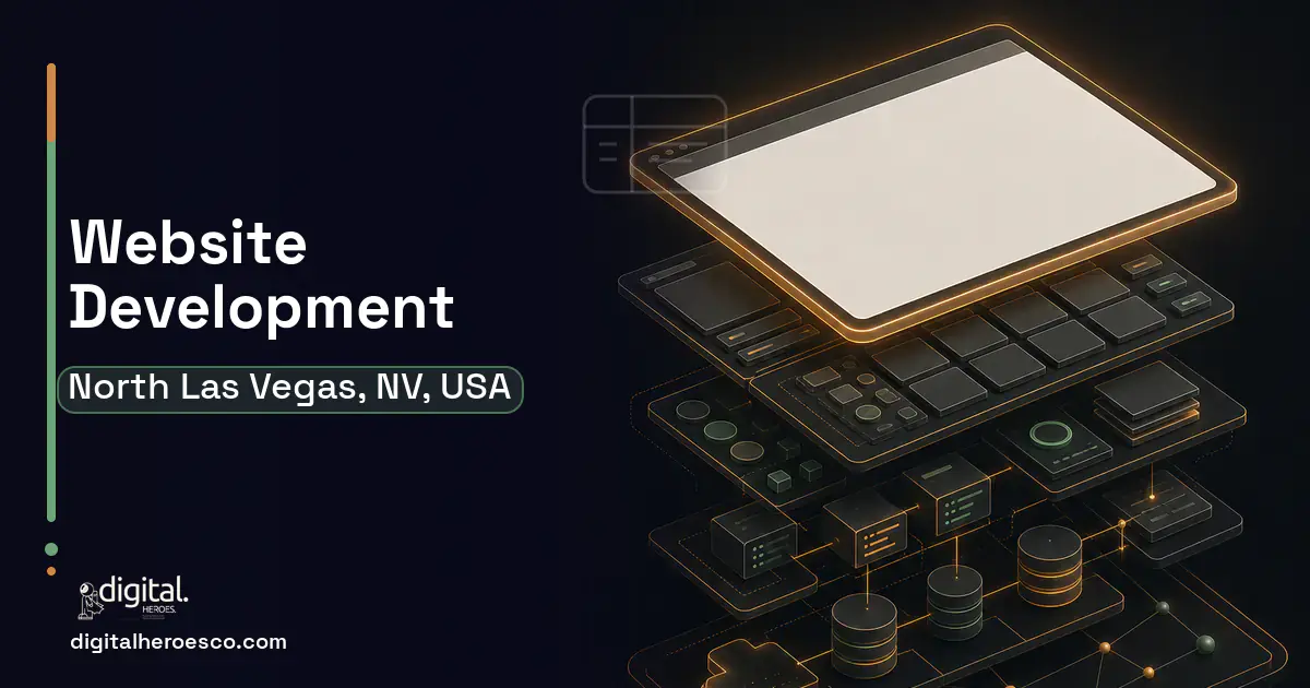Website Development product interface illustration for North Las Vegas, NV, USA.