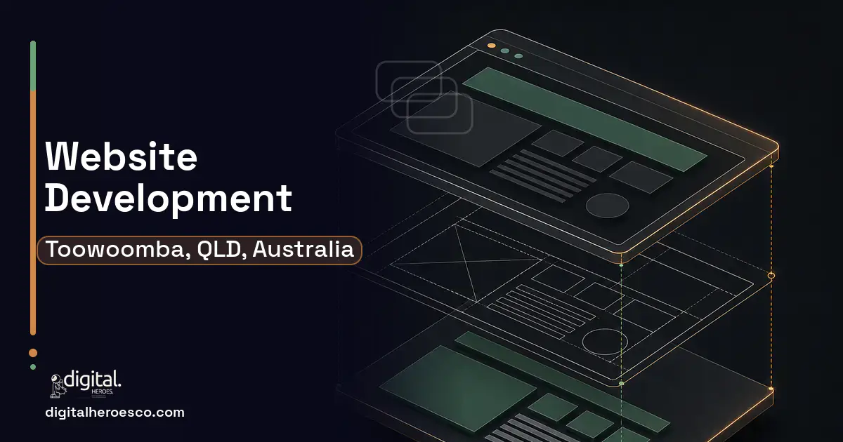 Website Development software overview illustration for Toowoomba, QLD, Australia.