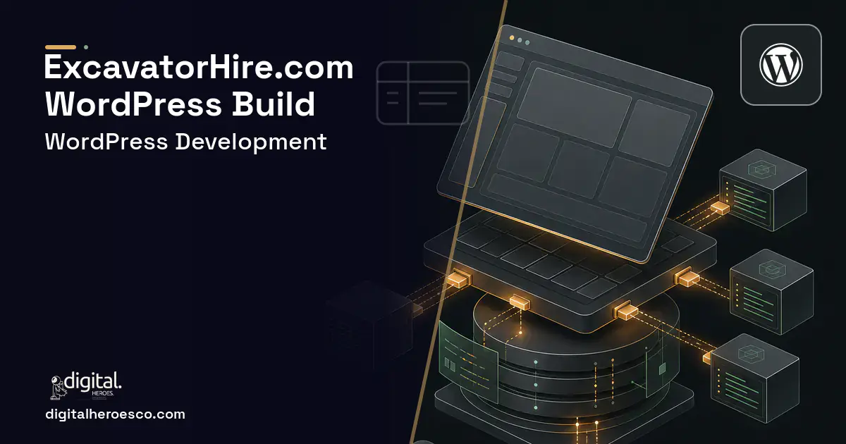 WordPress Development product interface illustration for Excavatorhire COM Client Case Study.