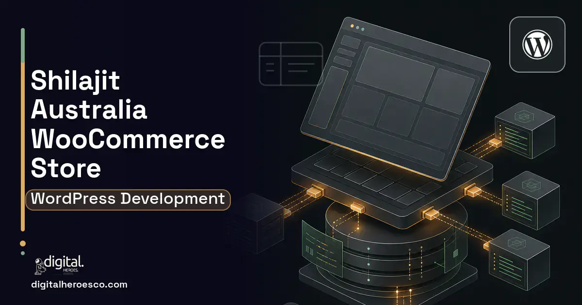 WordPress Development product interface illustration for Shilajit Australia Client Case Study.