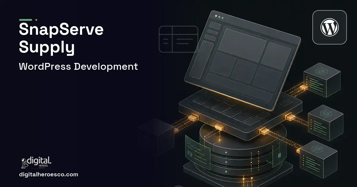 WordPress Development product interface illustration for Snapserve Supply Client Case Study.