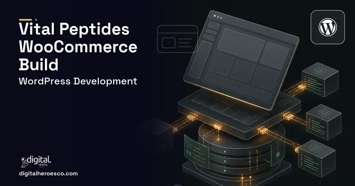 WordPress Development product interface illustration for Vital Peptides Client Case Study.